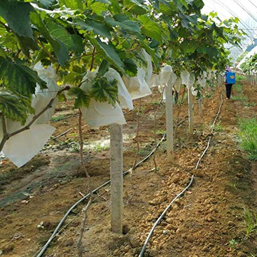 200 Pcs Fruit Protection Bags Reusable Non-Woven Fabric Net Barrier Bag, Garden Mesh Netting Bags Protective Cover Bag Protect Grape Apple Flower Vegetables From Birds Squirrels Insects #TOP6