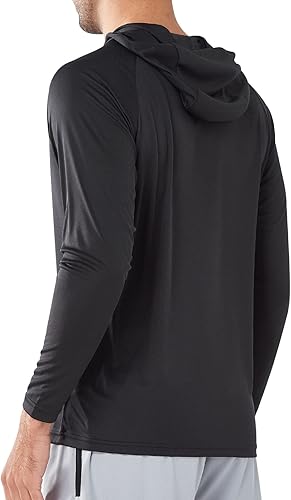 Miniatura 3 de NORTHYARD - Camiseta con capucha y manga larga con FPU 50+ para hombre, protección solar FPS para natación, protección ultravioleta, para correr,