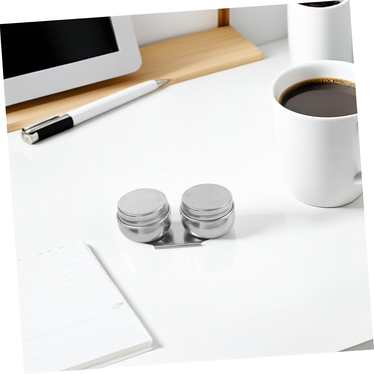 OHPHCALL Stainless Steel Oil Painting Palette Cup Double Container with Lid for Artists Brush Cleaning and Medium Mixing 4.2Cm Suitable for Oil Paint and Solvent Use