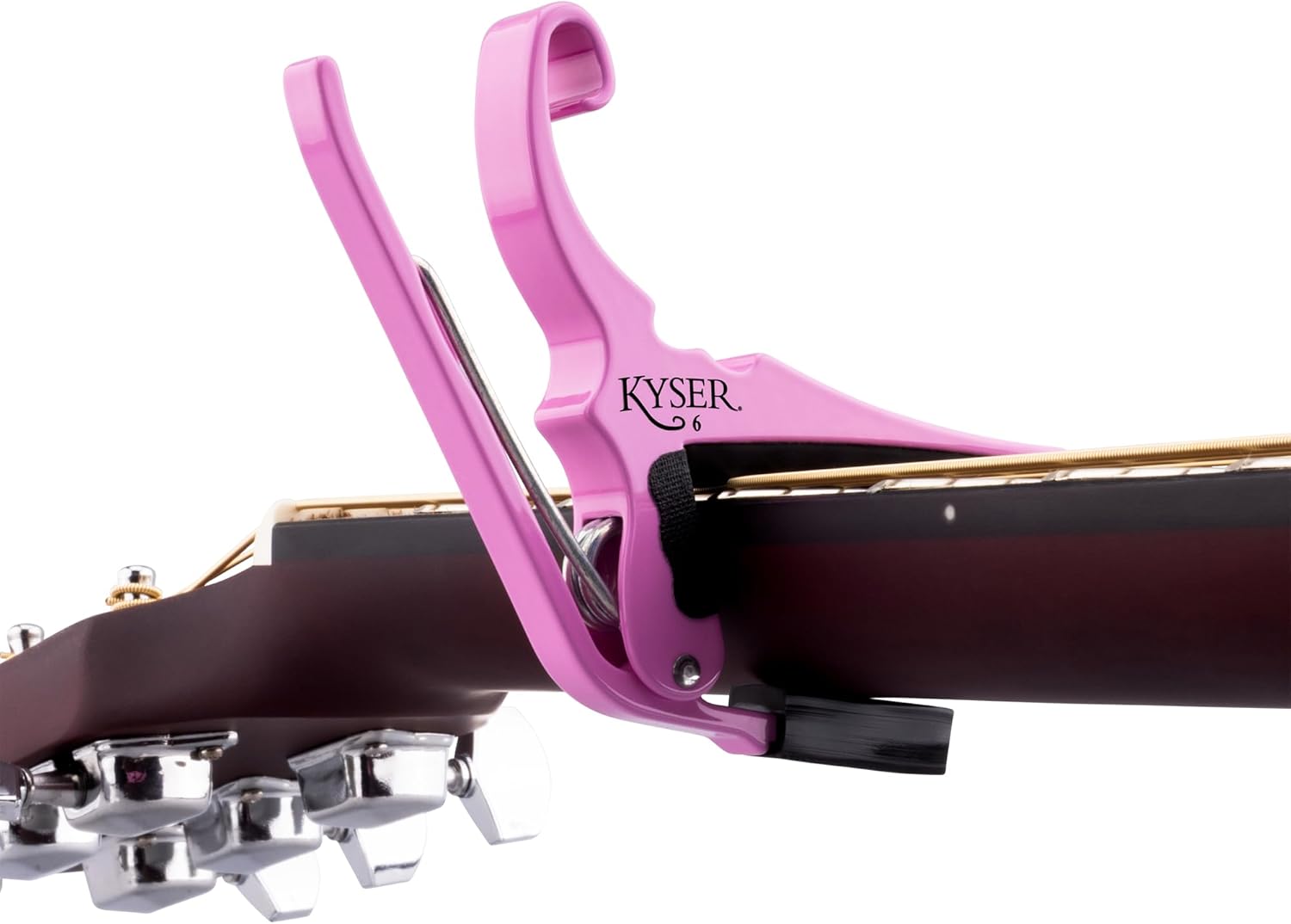 Kyser Musical Products Quick-Change Guitar Capo, KG6PRA, Pink Revival - For 6-String Acoustic Guitars, Made in USA, Quality, Strong, Lightweight, Quick & Easy Key Changes, Innovative, Perfect Fit