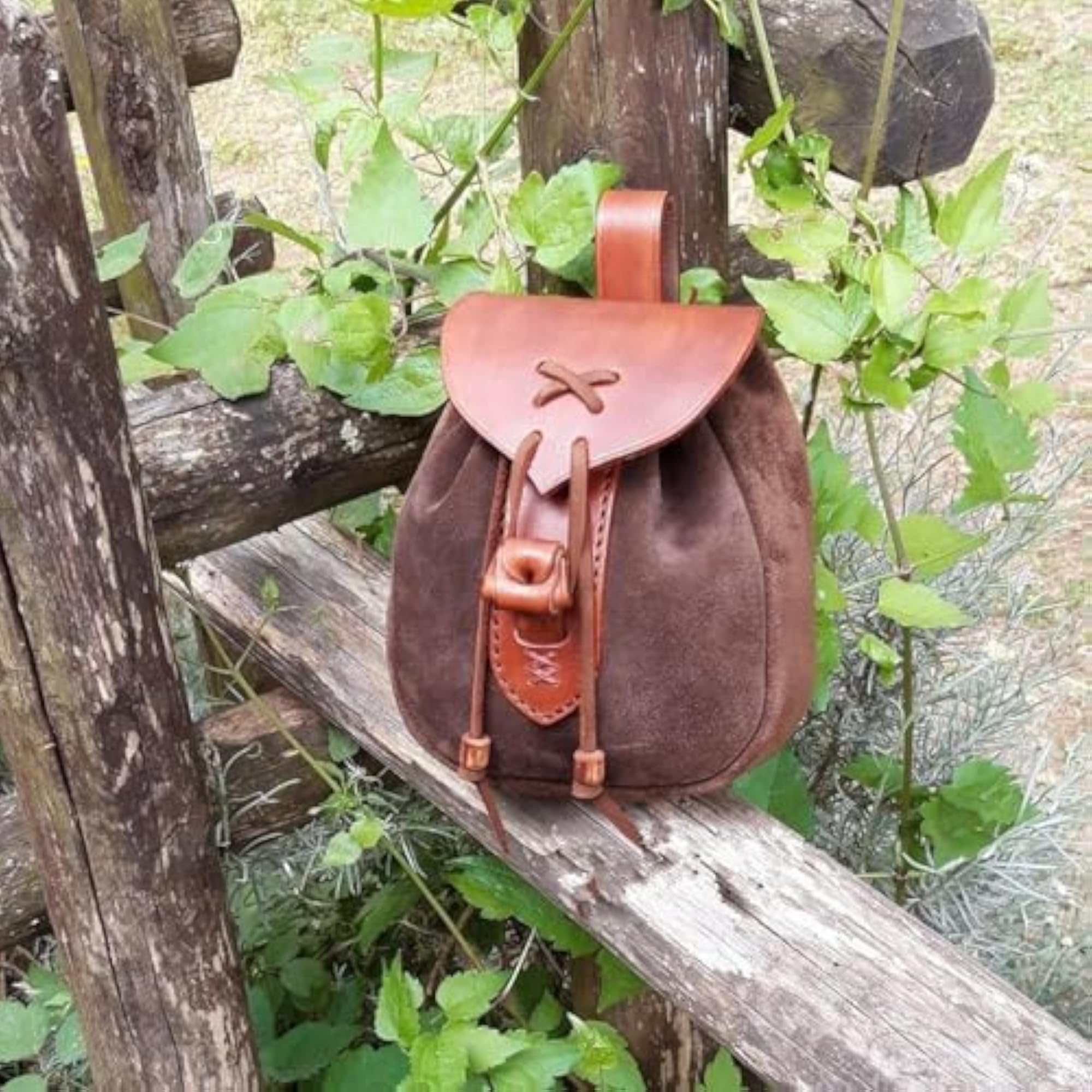Retro Pouch Bag Style Backpack with Pockets