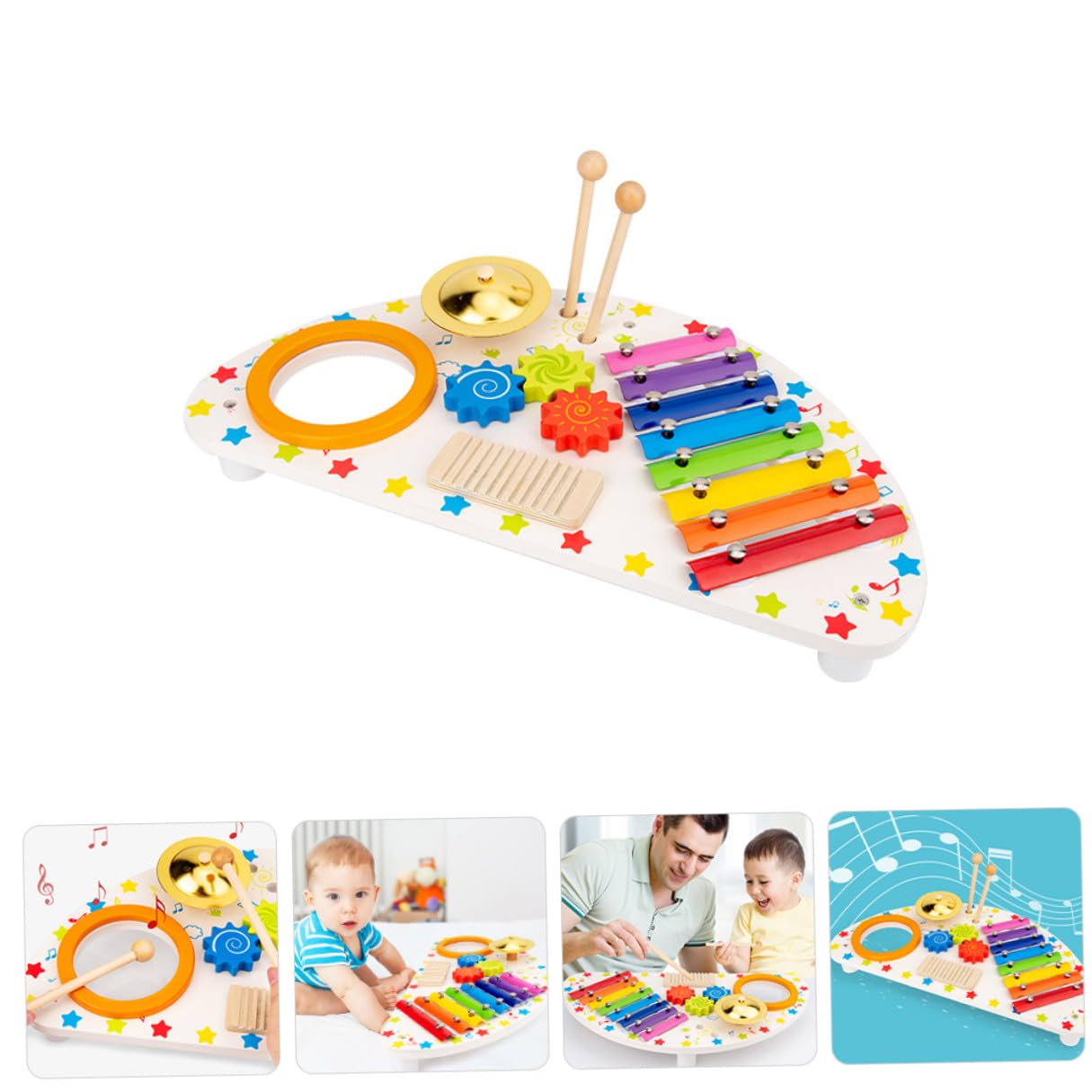 Didiseaon Giocattolo Musicale in Legno per Ragazzo Ragazza Strumento Percussione Educativo per Sviluppo Ritmo Regalo per Ragazzo Ragazza e Piccoli