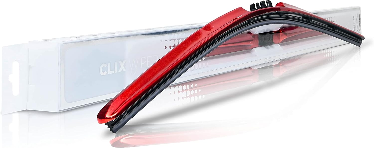 Clix Wipers 14" Red Chrome Automotive Replacement Wiper