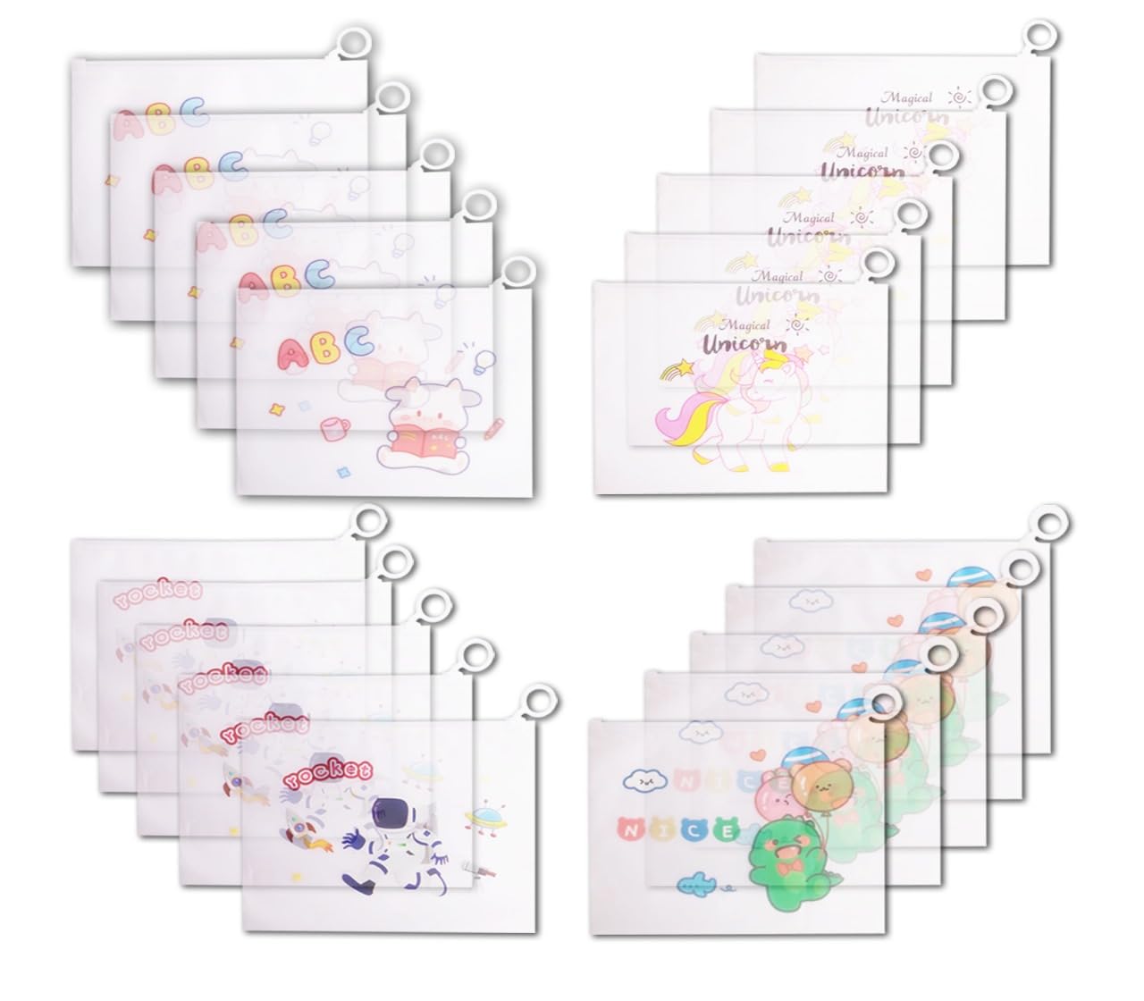 Birthday Popper Assorted Theme Transparent Pouches | Pack of 20 | Stationery Storage Pouches with Ring Zipper for School Supplies, Accessories, and Cosmetics | Birthday Return Gifts for Kids (B0CYH7NKQF) Amazon Price History, Amazon Price Tracker