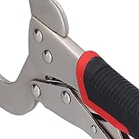 Vista 6 de Alicates de bloqueo ajustables con abrazadera en C de 4 engranajes, herramienta de sujeción de apertura grande para carpintería