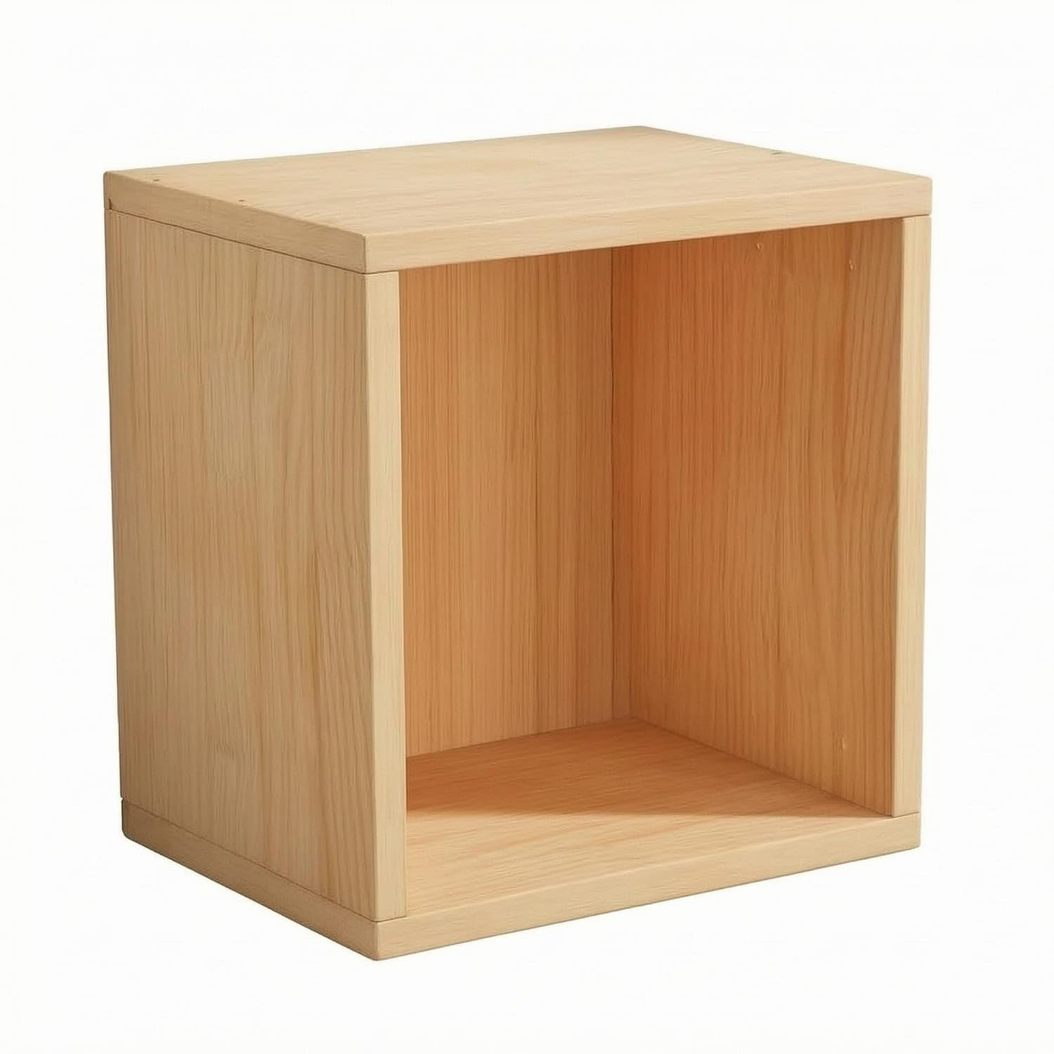 MYADDICTION Pre-Drilled Unfinished Wooden Cubby Box Flat Panels Unfinished Wooden Wood Box Light Natural Color Rectangular Wood Cubby, 25-25-24cm-image-22