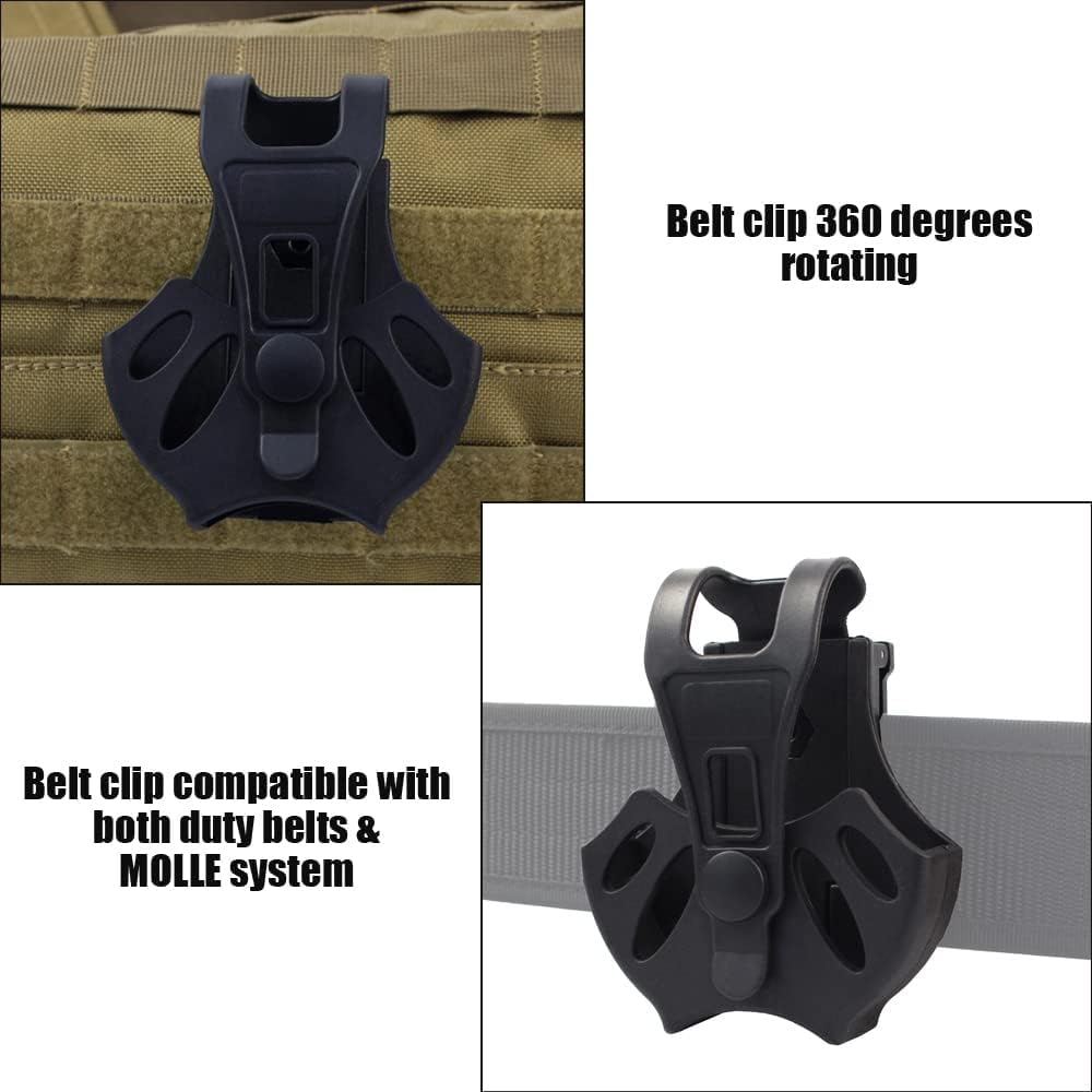 ACEXIER Funda de Esposas táctica para la mayoría de Esposas de Cadena o con bisagra Incluye Esposas ASP con Clip de cinturón Compatible con Molle Giratorio 360 Grados