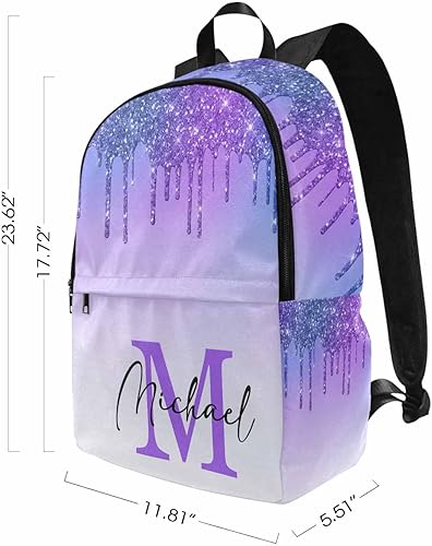 Miniatura 6 de MyPupSocks Mochila escolar personalizada con nombre personalizado mochila unisex, Multi 03, Mochilas Daypack