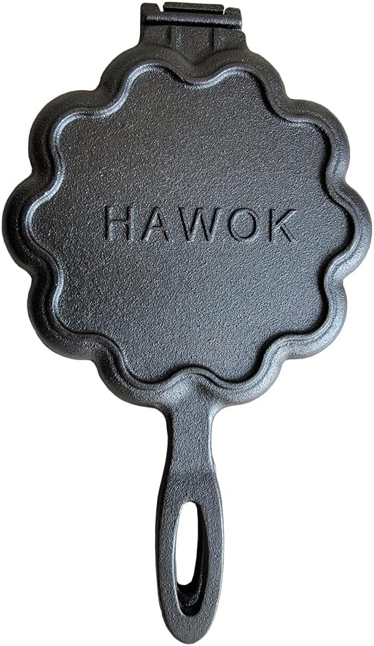 HAWOK Cast Iron Heart Shaped Waffle Iron Waffle Maker Home