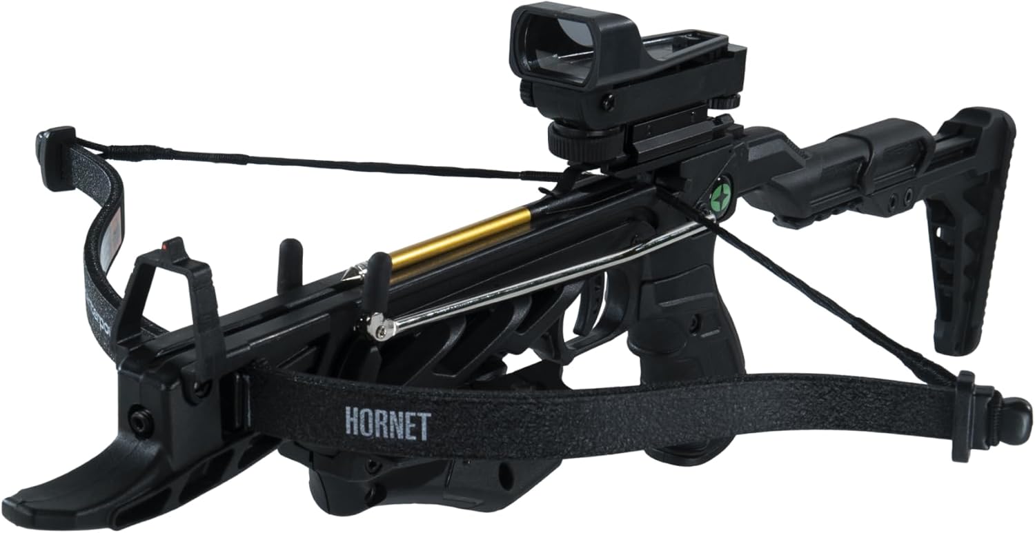 Hornet 191 FPS 80 LBS Recurve Crossbow - Mini Crossbow with Red Dot Sight and Break Barrel Cocking
