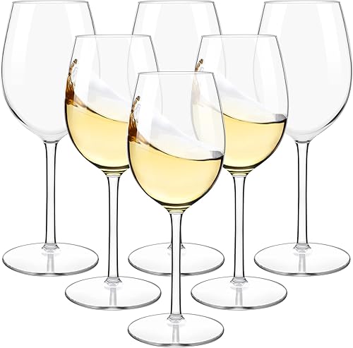 MICHLEY Copas de vino flotantes para piscina, de 17.5 onzas, irrompibles, de plástico Tritan con tallo, ideales para playa, bar, camping, aptas para