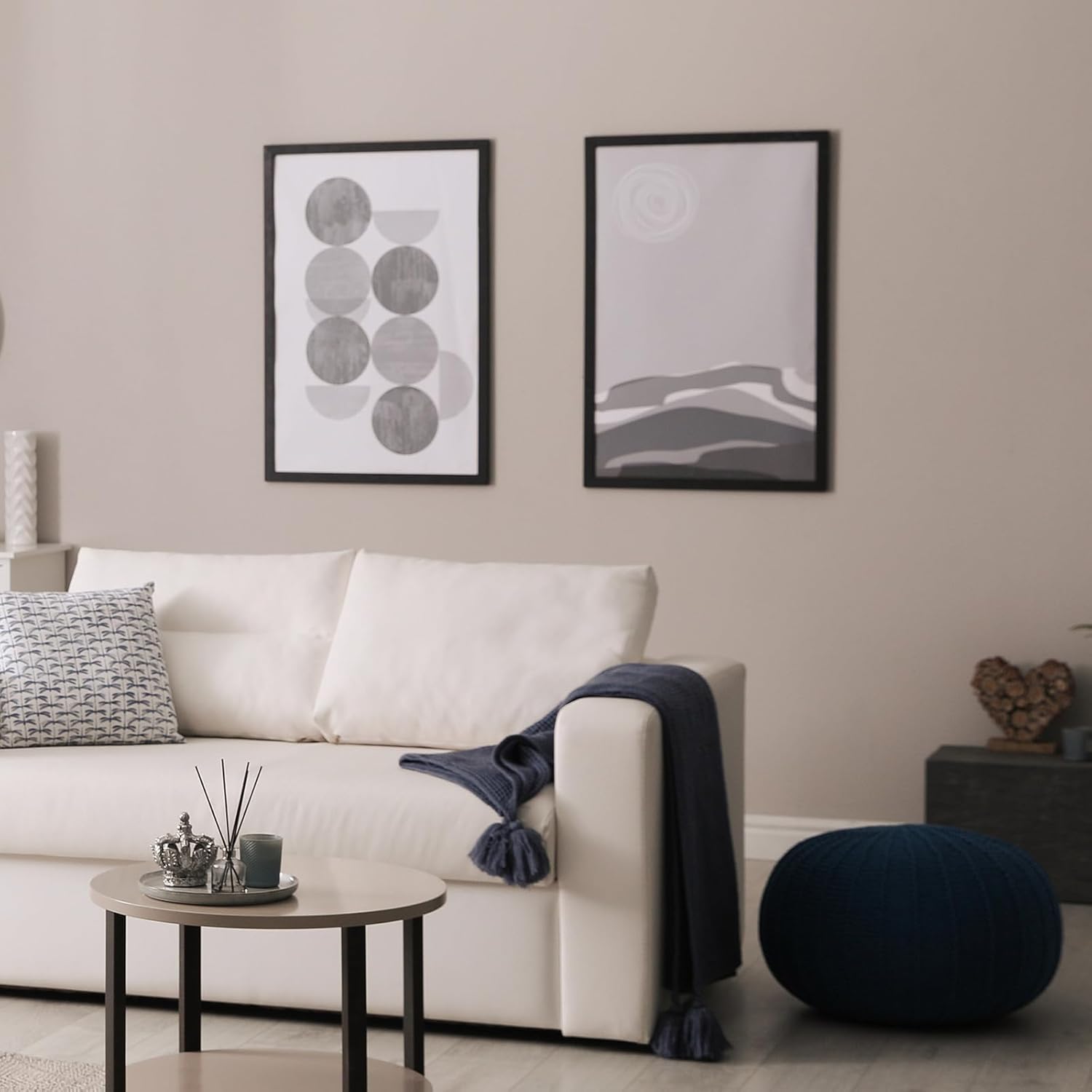 Novabright 6 Pack 16x20 Picture Frame White Wood Frames with Polished Plexiglass and Hanging Hardware, 0.8" Wide 0.2" Depth Border Acrylic Shadow Box for Poster Wall Display Photo Art Prints