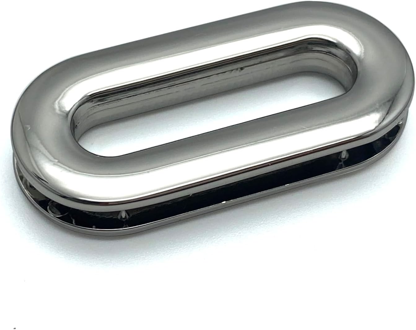 3dancraftit Zinc Alloying Oval Screw in Eyelet Grommet Purse Loop Handle Connectors Easy Installation Inner Width 1 3/8 Inches / 34mm Nickel Z39D