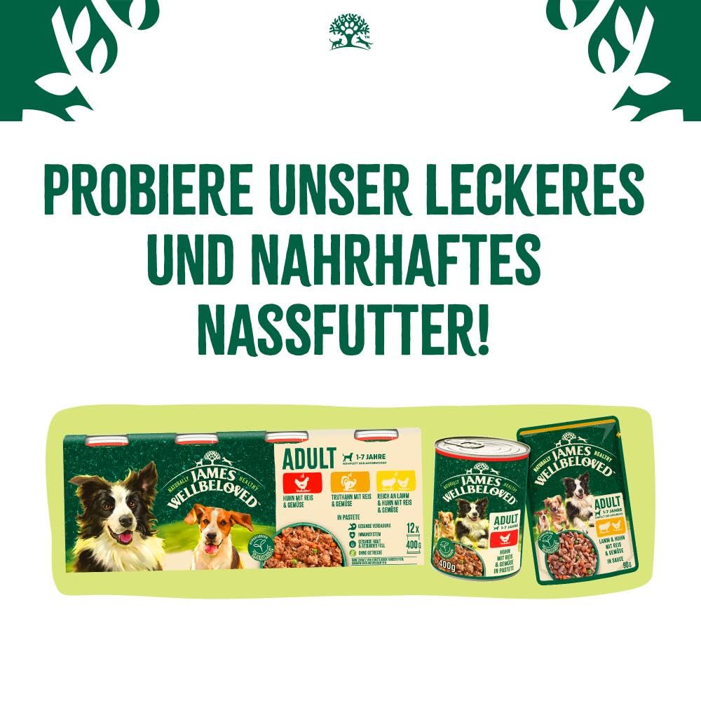 James WELLBELOVED 12kg Hund Trockenfutter Fisch & Reis