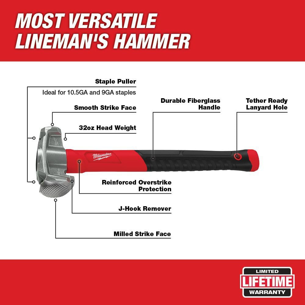 Milwaukee Electric - 4IN1 Linemans Hammer