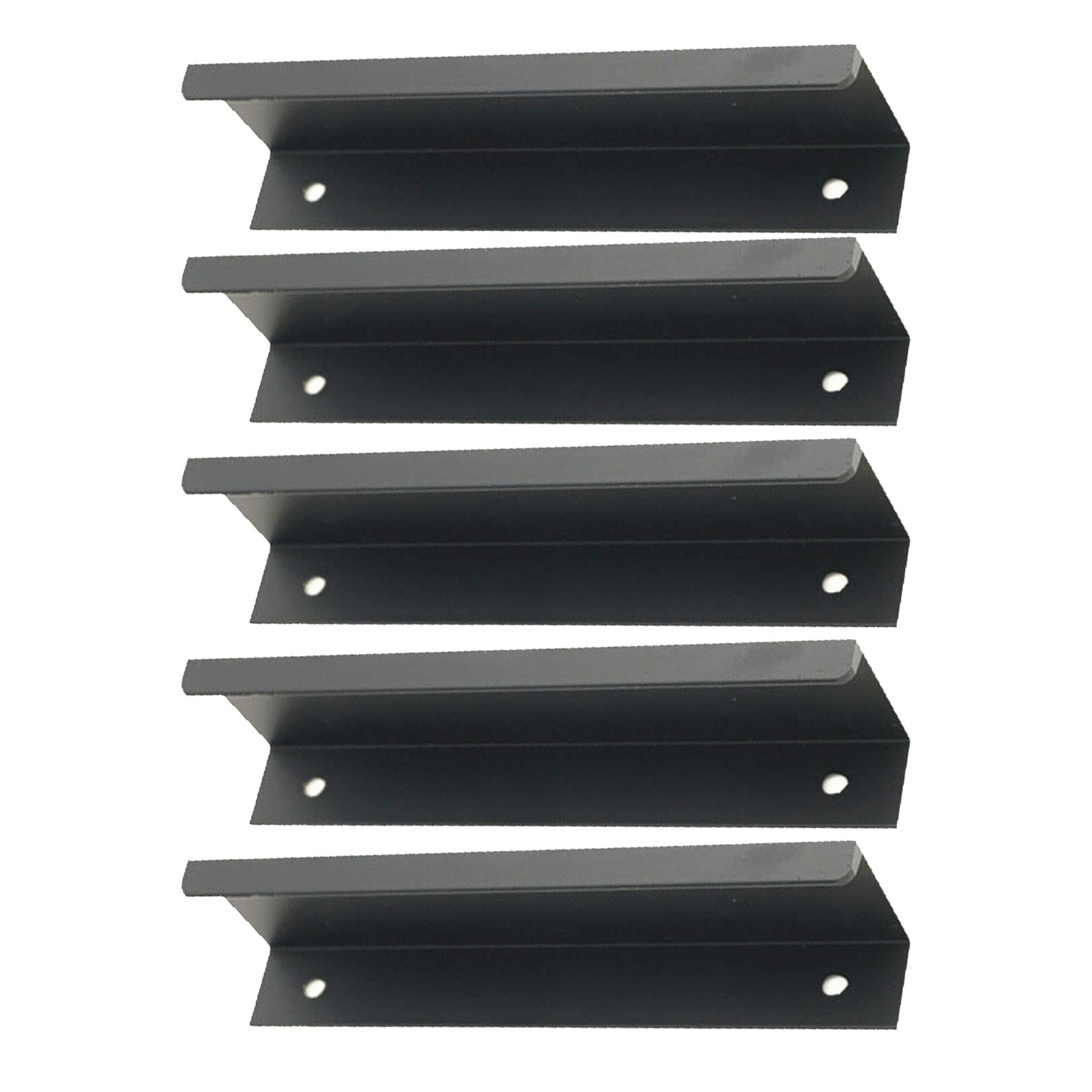 Poignée cachée ergonomique en alu noir mat de 300mm