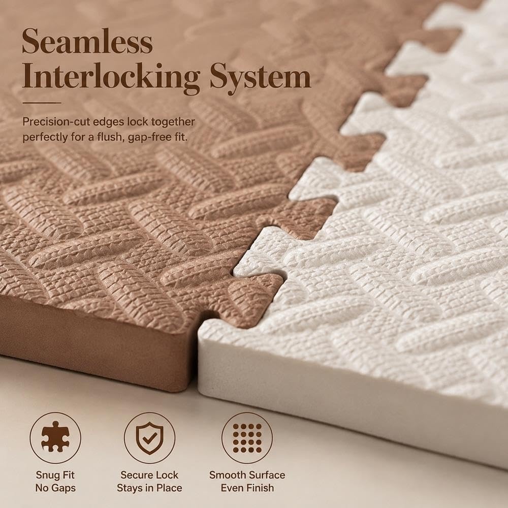 Tapis de Puzzle de Verrouillage imperméable de carrelages Robustes Mous