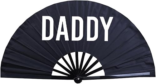 Miniatura 8 de Abanico plegable grande para rave, ventilador chino de Kung Fu Tai Chi para hombres y mujeres, bodas, festivales, cumpleaños, fiestas, decoraciones
