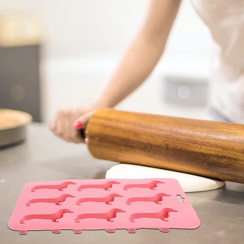 Miniatura 4 de UPKOCH Bandeja de silicona para cubitos de hielo en forma de perro, 2 unidades, molde de hielo, moldes de chocolate para dulces, galletas, fondant,