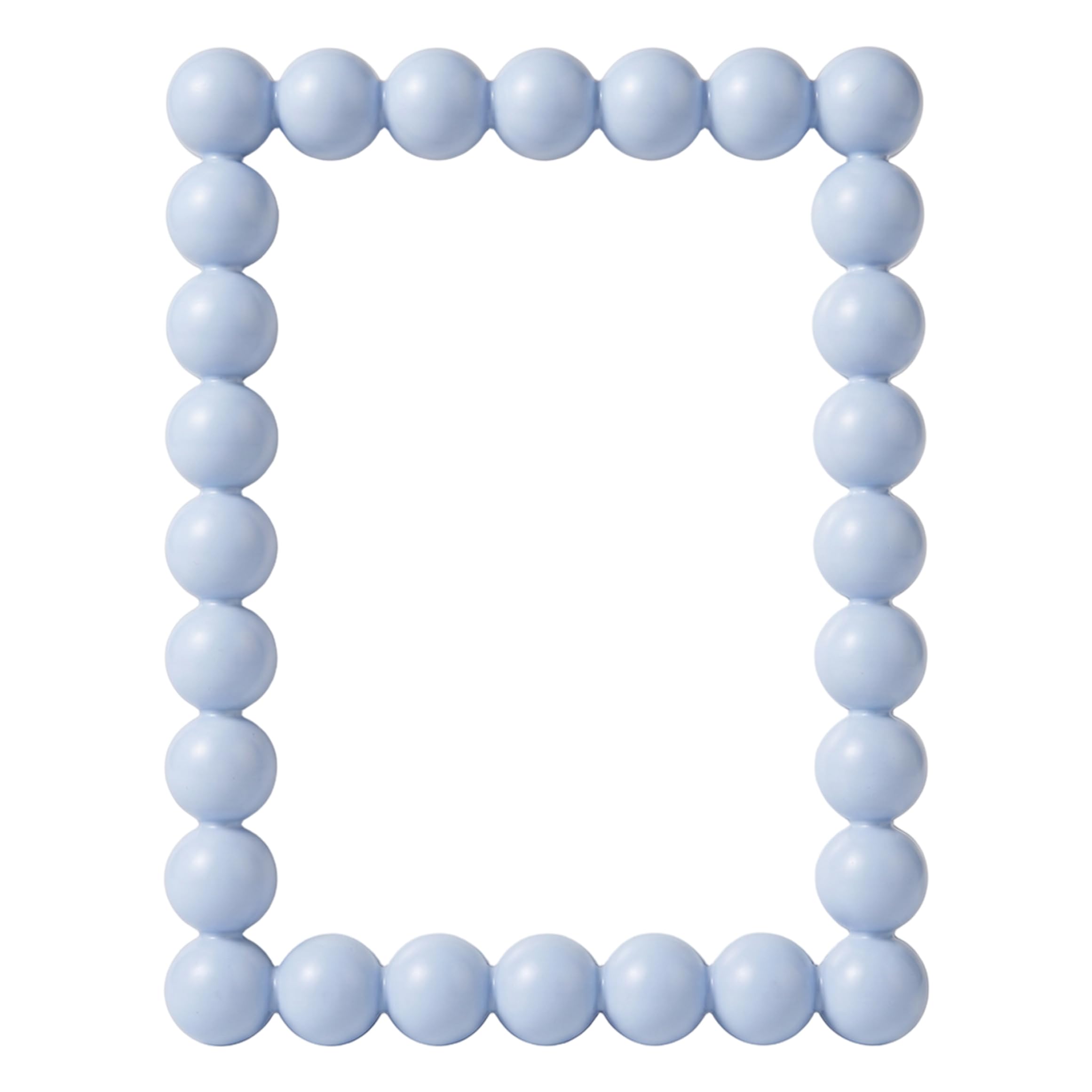 Gemuseeee Cute Picture Frames Funky Picture Frames With Unique Beaded Border Design Desk & Wall Mountable Fits 4x6 Inch Photos - Blue