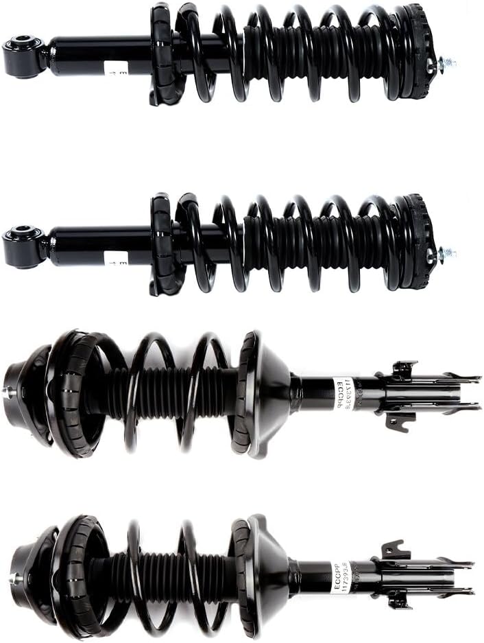 Front Rear Struts Assembly Shock Absorber with Coil Spring for Subaru Legacy 2000-2004,171448 FL 171447 FR 171354R