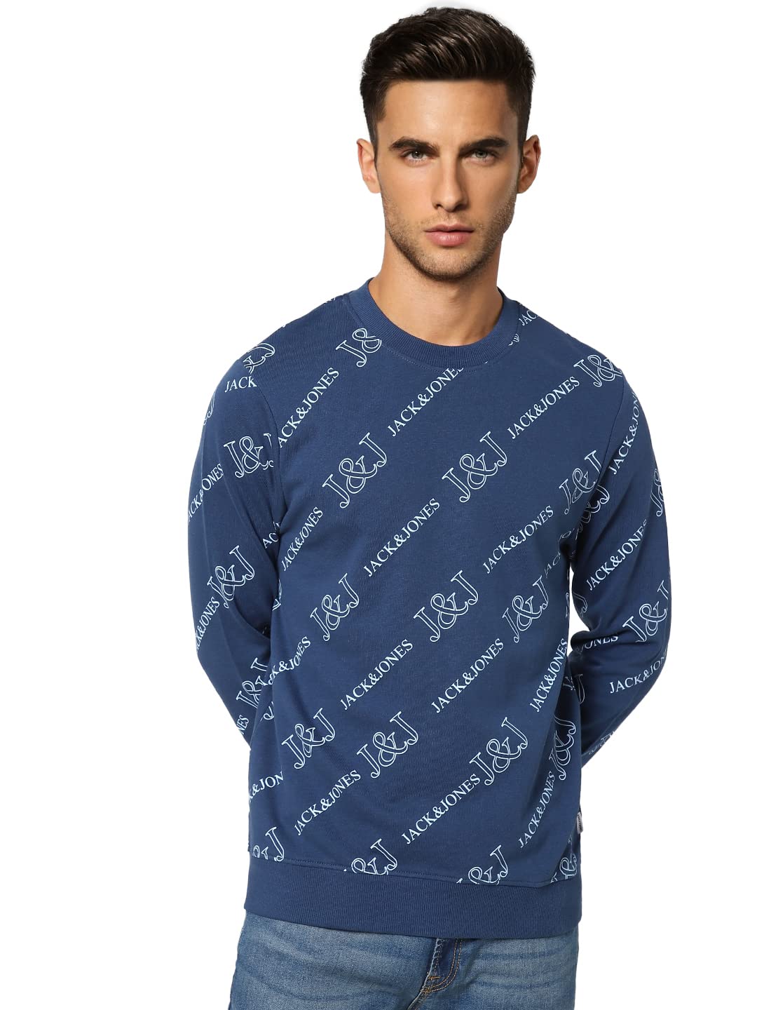 JACK & JONES Men's Cotton Round Neck Sweatshirt-image-29