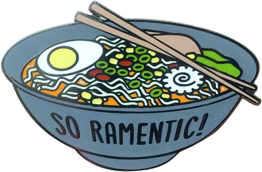 Tiny Bee Cards"So Ramentic" Ramen Soup Pun Hard Enamel Pin