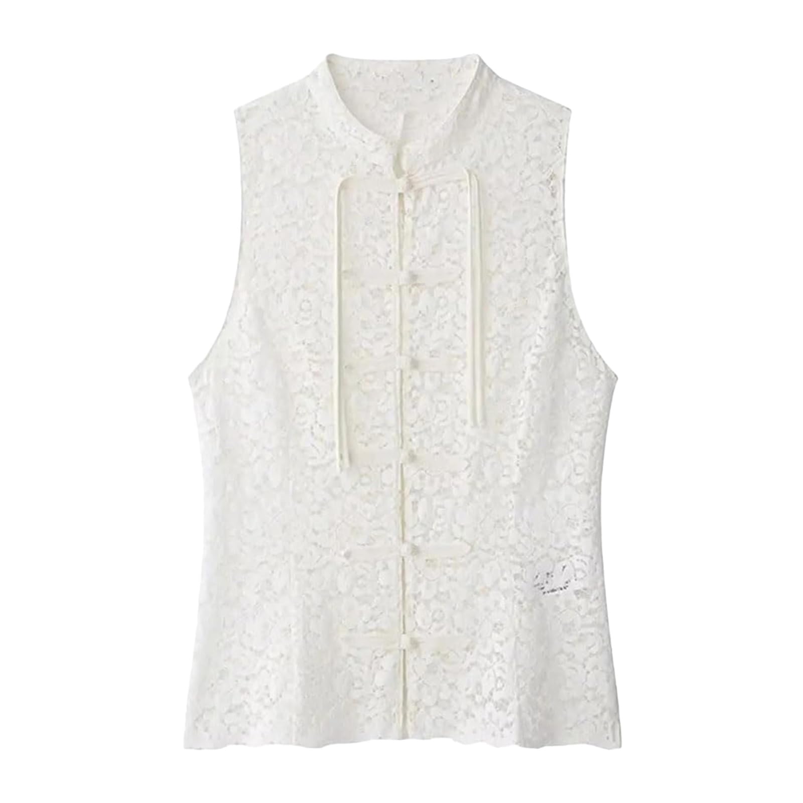 Camiseta Tirantes Liso para Mujer, sin Mangas, con Detalle de Botones, Elegante Top Verano para Calle. Camiseta Hombros Descubiertos