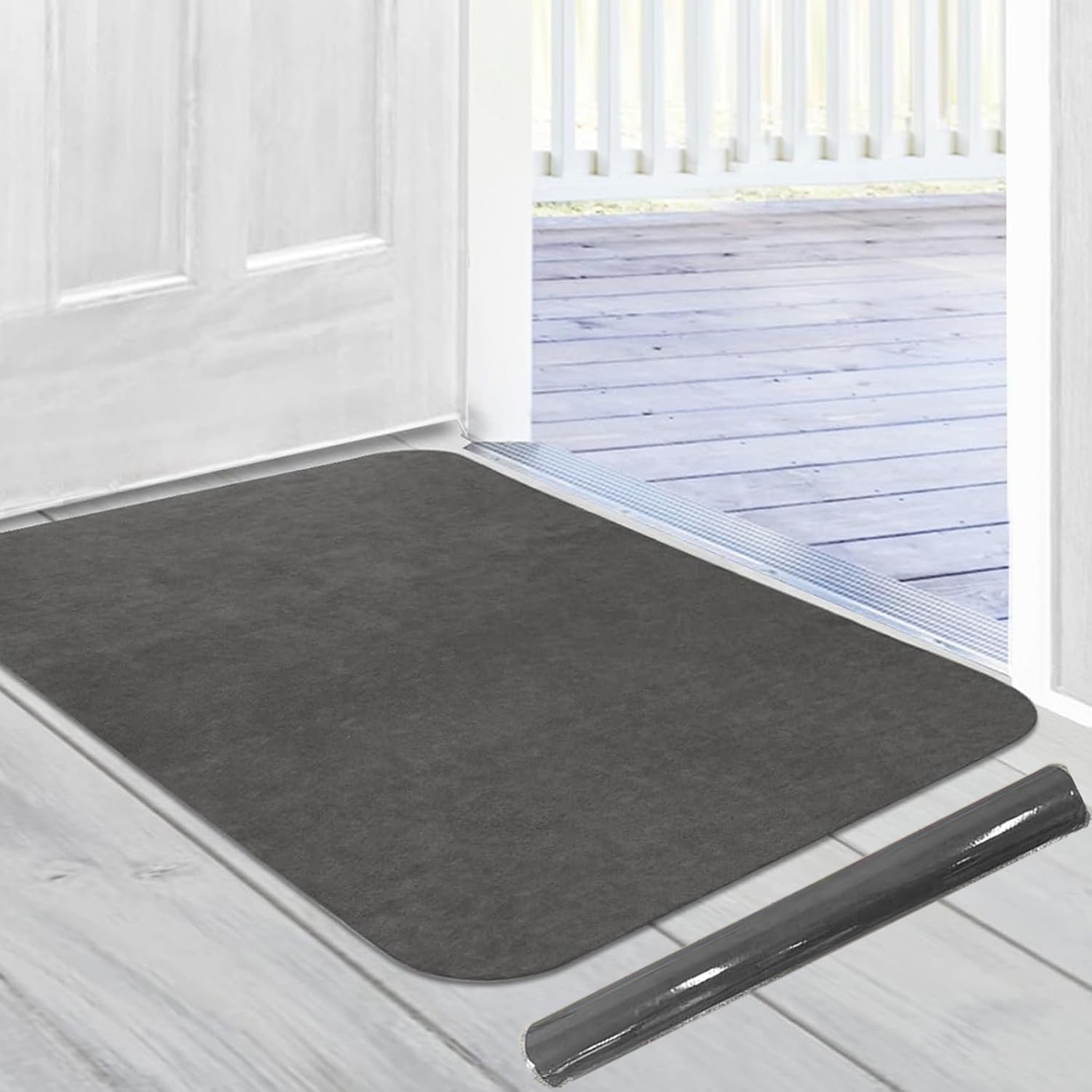 HomeProtect Door Mat, Super Thin, 2 mm SelfAdhesive Doormat / Dirt