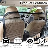 DvBCNMe Hundenetz Auto Kofferraum, 75 X 115 cm Trennnetz Für Hunde Im Auto Mit 4 Eisenhaken, Hundegitter Auto Kofferraum, Sicherheitsnetz Für Haustiere, Ideal Für Reisen Mit Hund