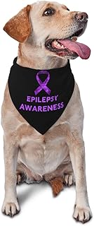 Epilepsy Awareness Triangle Dog Bandana Scarf Accessories for Pet Bibs