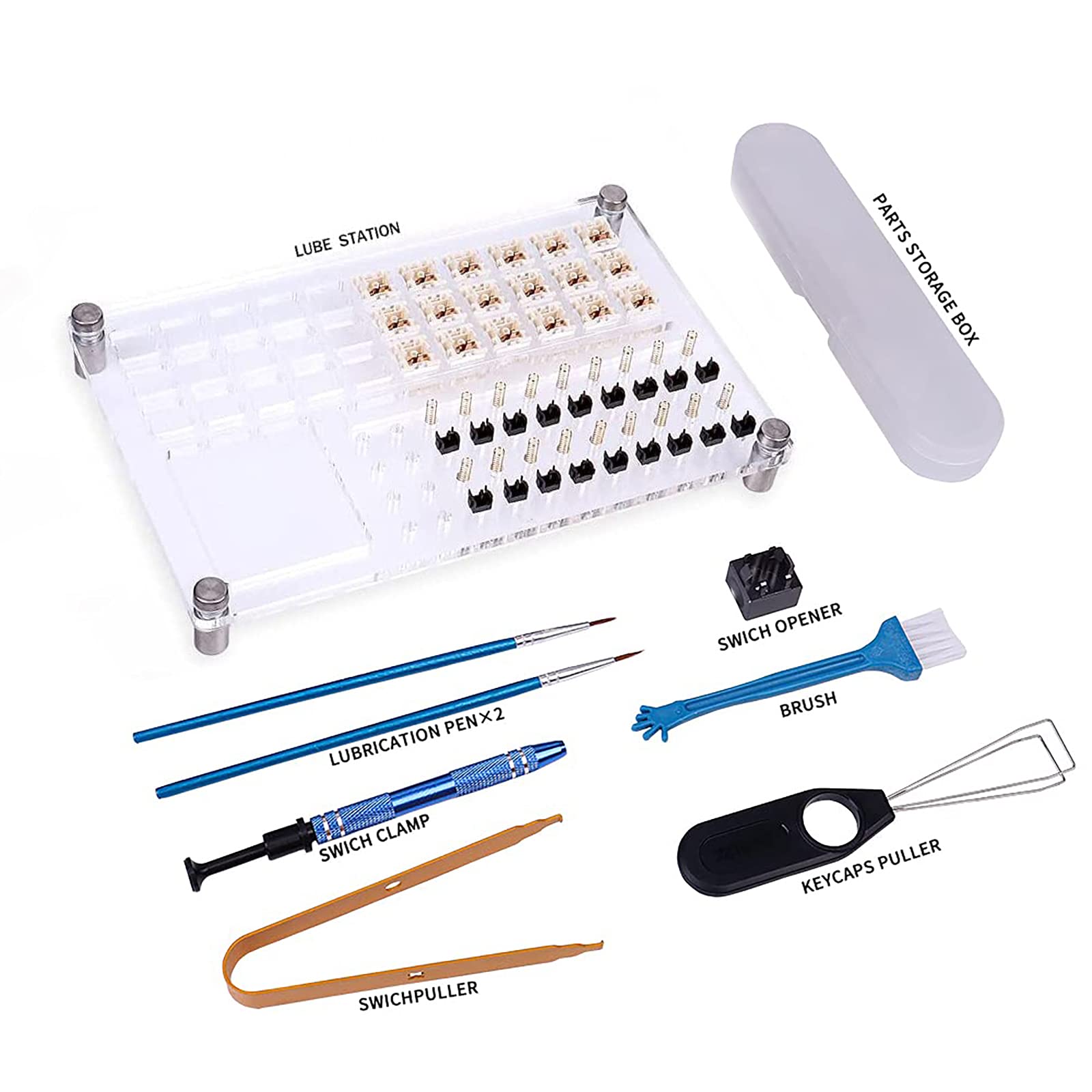 SumgsnKeyboard Lube Station with Switch Puller Switch Opener Switch Clamp for Cherry Mx Switches Mechanical Keyboard