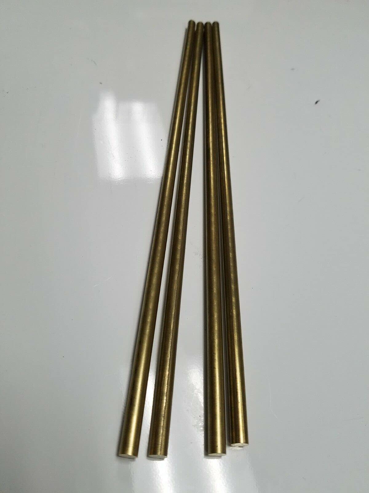 2-Piece 1/4" Brass Round Bar Rod - C360 Brass, H02 Temper, 14" Length Each
