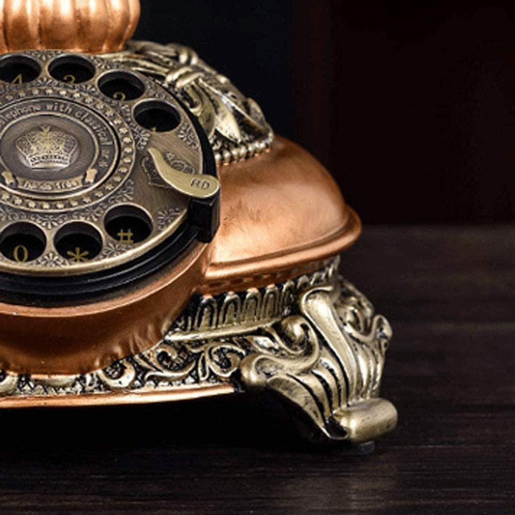 Telefon - klasyczny telefon retro w stylu vintage, staromodny obrotowy z tarczą obrotową, antyczny stacjonarny ，Telefon w stylu vintage