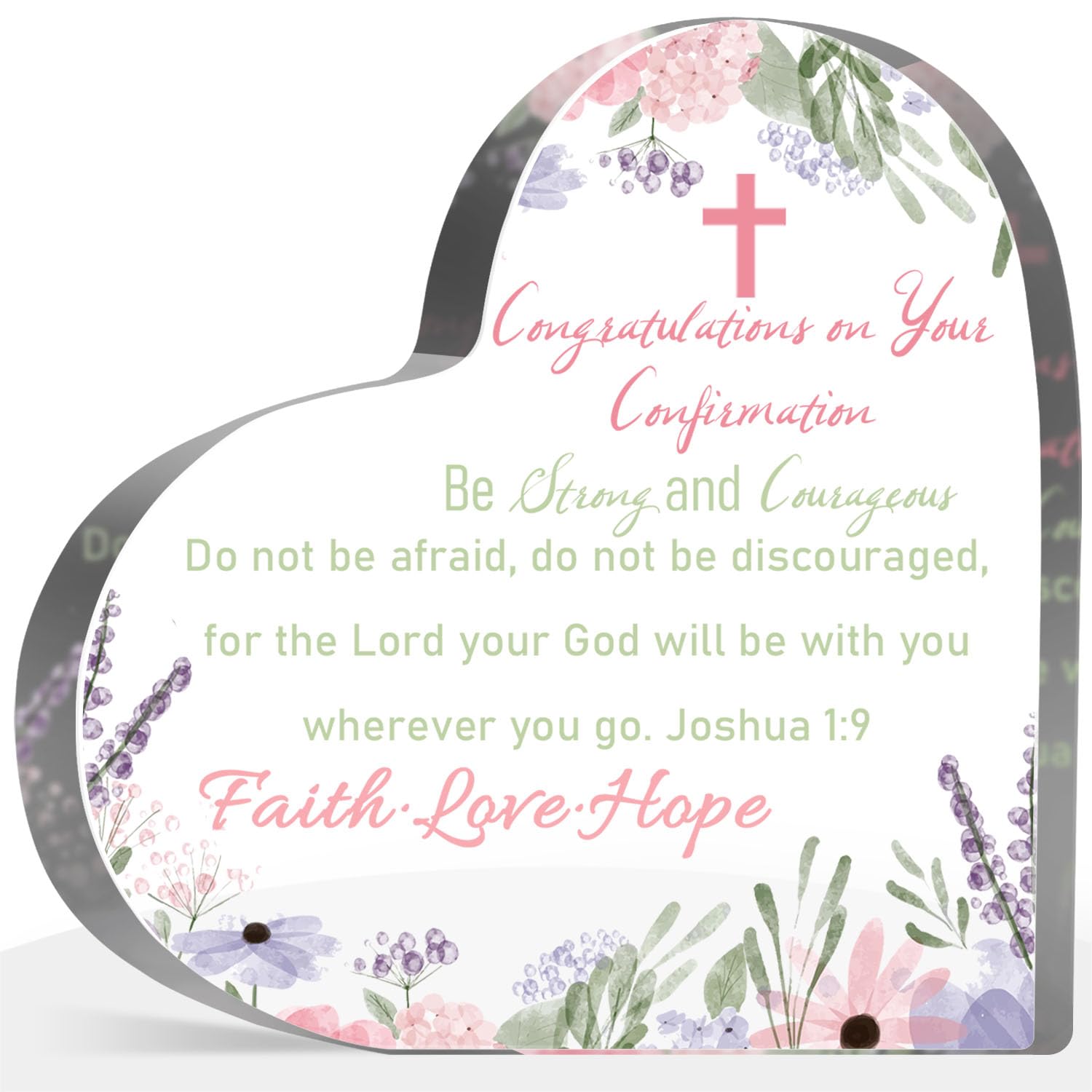 Baptism Gifts for Girls Teen, Christening Confirmation Sign for Women Adults, First Holy Communion Gifts, Birthday Gift Holy Communion Acrylic Decor, Baptism Party Decorations