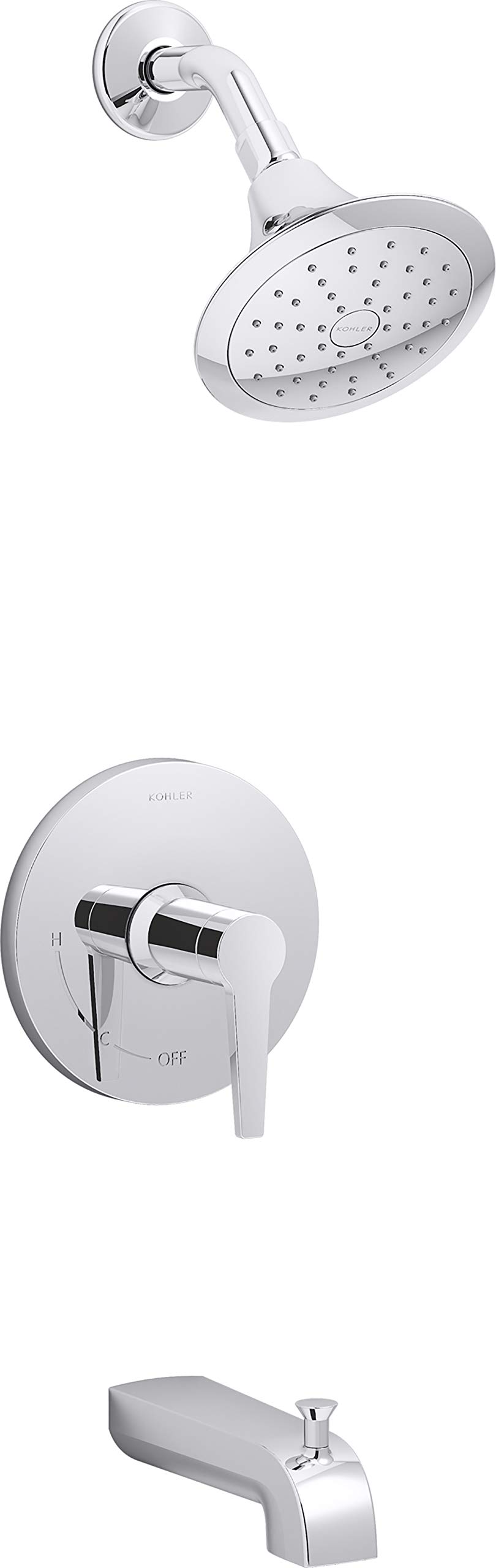 Kohler K-TS97074-4 Pitch robinetterie douche pression équilibrée 2.0 GPM chrome