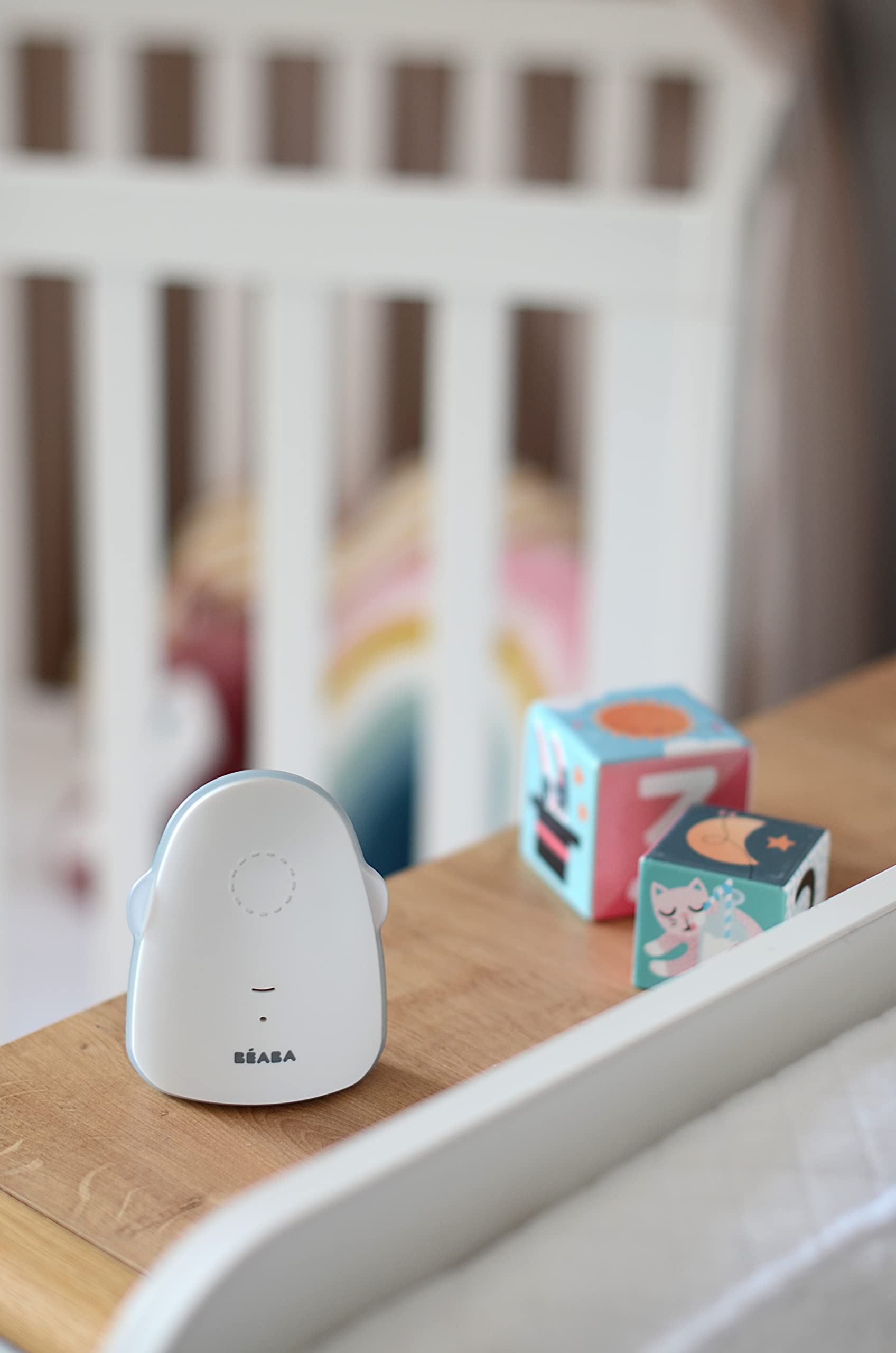 BÉABA, Baby Monitor Intercom Function, Walkie Talkie, 0 Radio Wave Technology, Vox Mode, Night Mode with Night Light, Range 300 m, Battery Life 15 Hours, Simply Zen