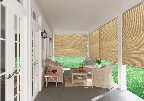 Miniatura 5 de Shatex Easy2Hang - Persiana exterior, 4 x 6 pies, trigo