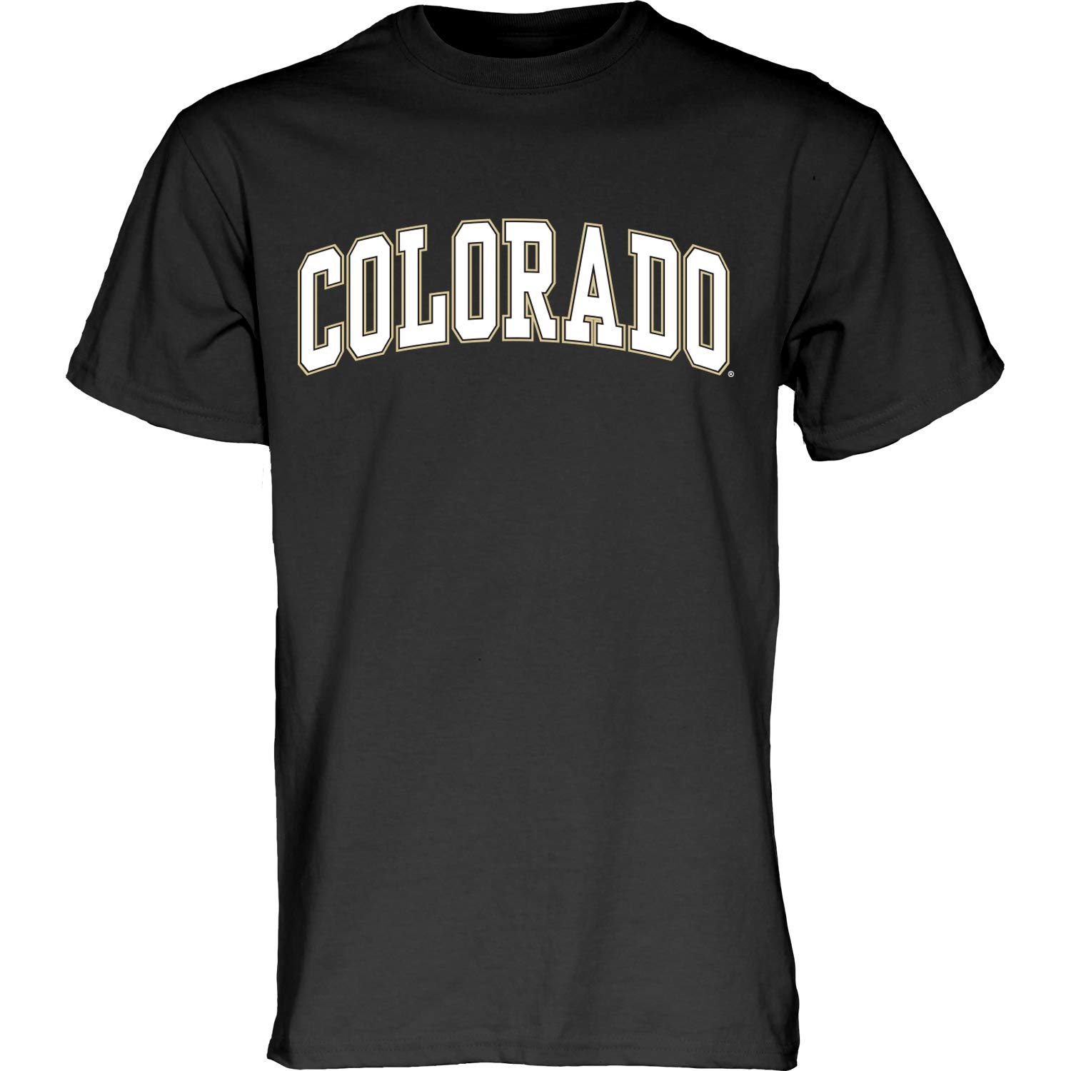 Blue 84 Men's Colorado Buffaloes Arching Team Color Short Sleeve T Shirt, Colorado Buffaloes Black, Large โ image 1