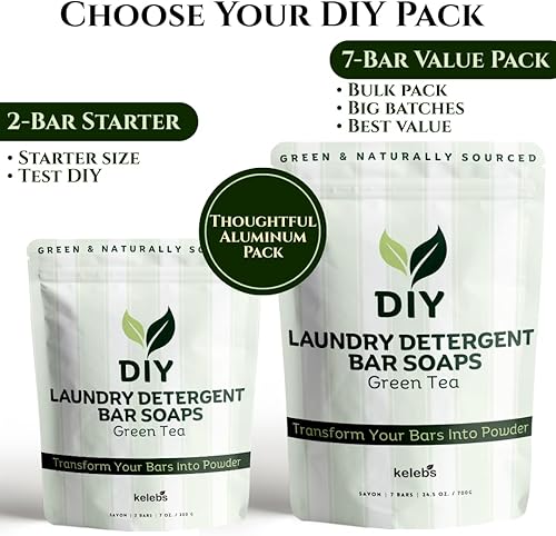 Miniatura 2 de Detergente natural para ropa DIY, muele las barras de jabón en polvo, mezcla con bórax y soda, para hacer detergente hipoalergénico - Alternativa