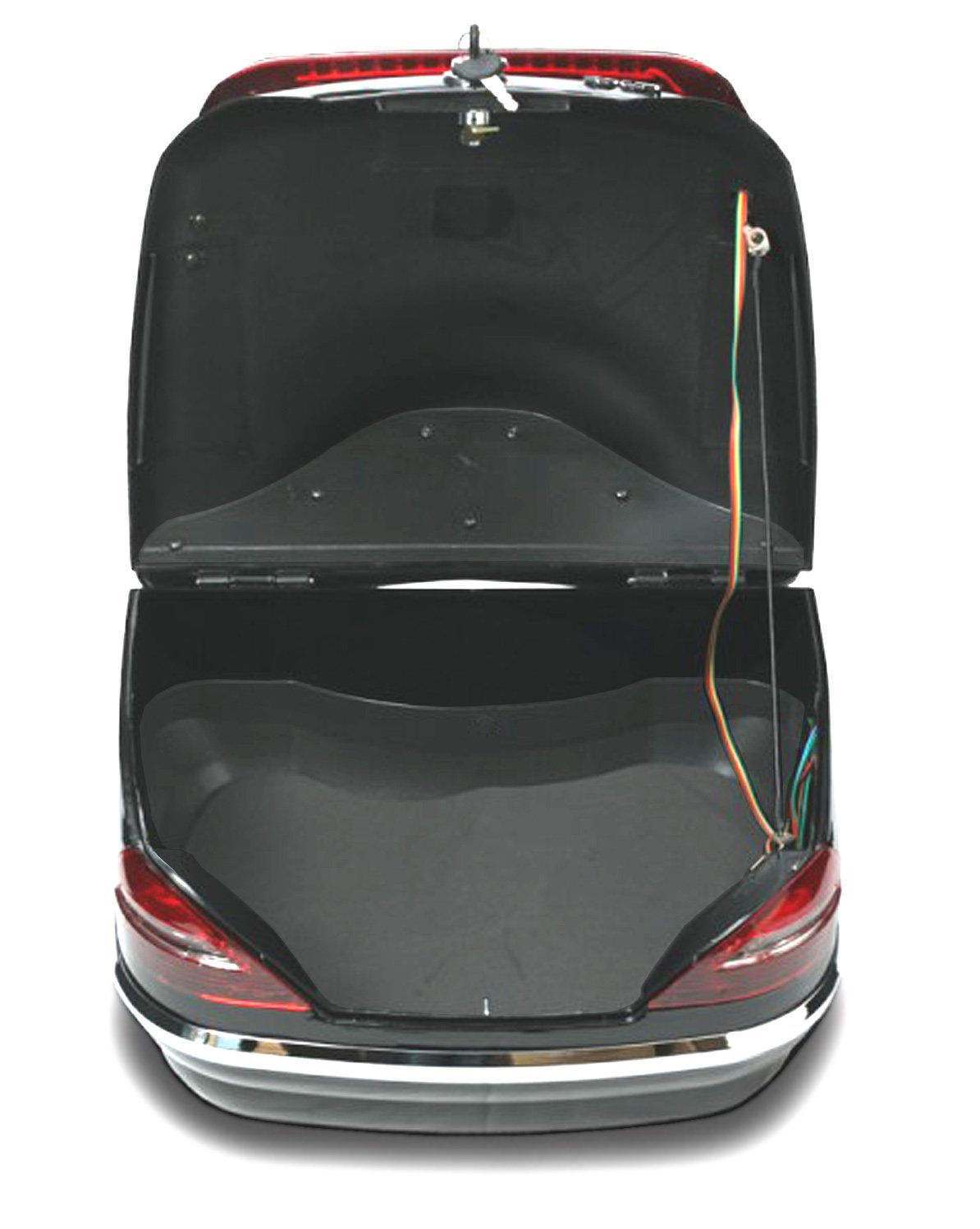 SPAAN Bauletto rigido in abs con luce Tour Pack per moto custom 40 litri