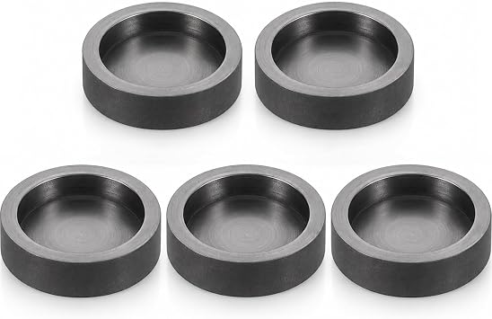 DOITOOL 5 Pcs Round Graphite Ingot Mold 10ml Small Metal Casting Crucible
