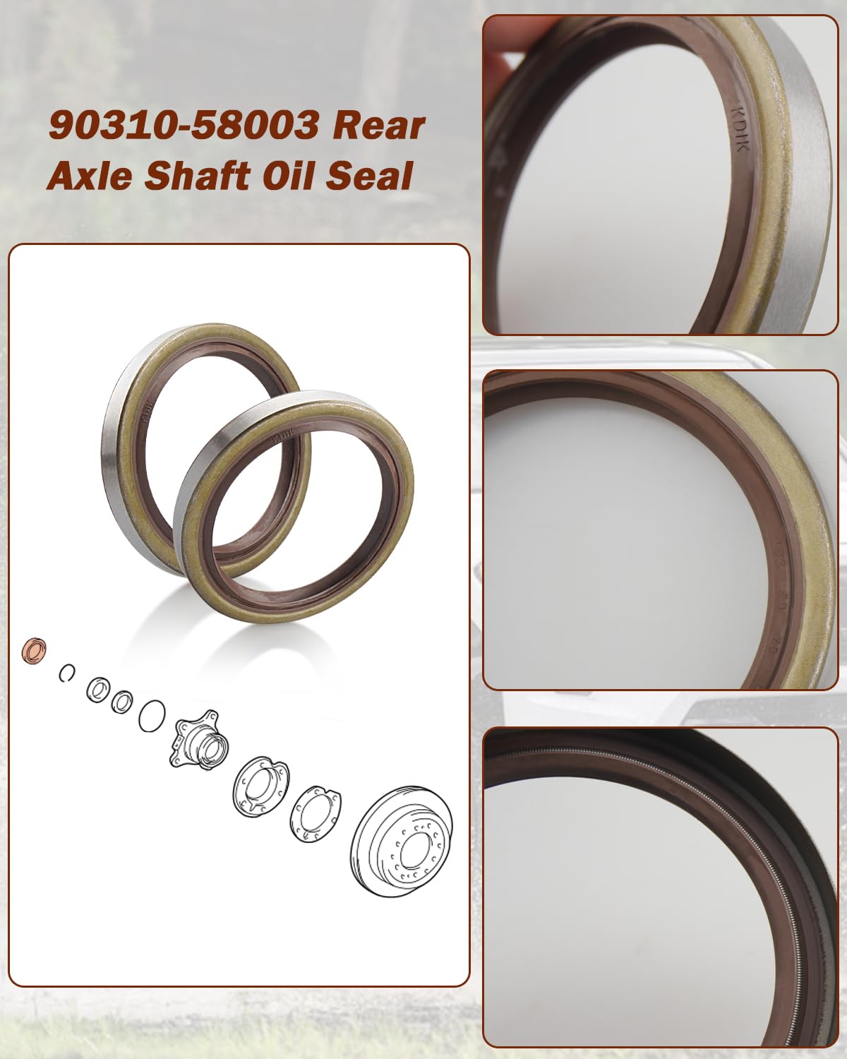 Genuine Toyota / Lexus Axle Seals (Single) 1x 9031035001 OEM