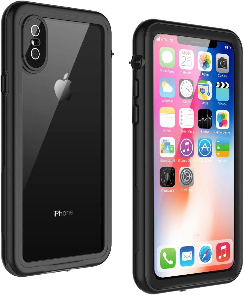 Sinkry iPhone X/iPhone Xs Waterproof Case, Shockproof Full Body Protective Cover Phone Case for iPhone Xs/X/10 (Gray)