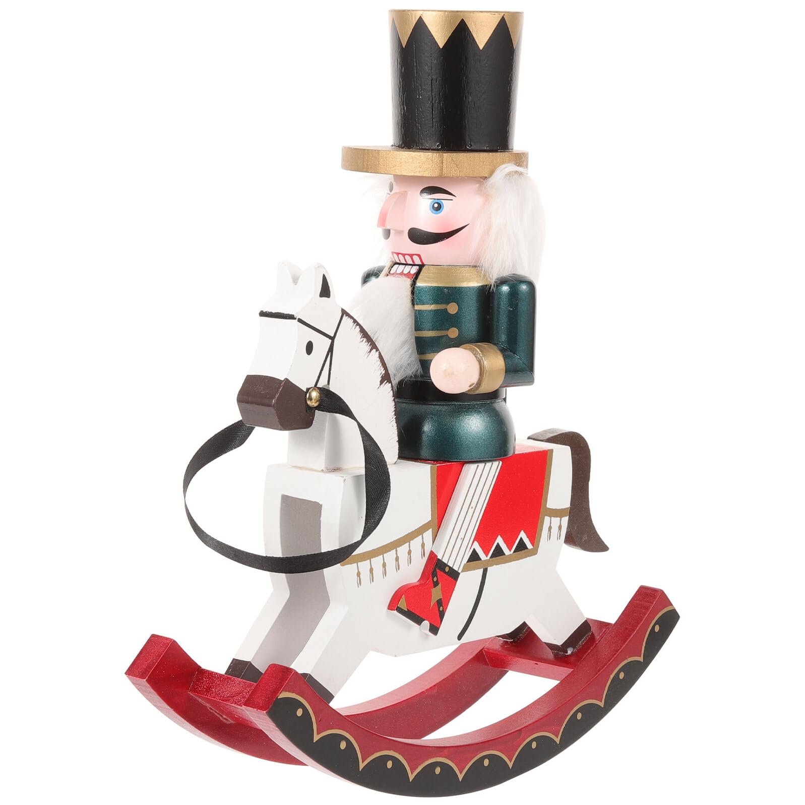 Marionnette Soldat Casse-Noisette en Bois Bleu : Idée Cadeau de Noël Artisanal Original