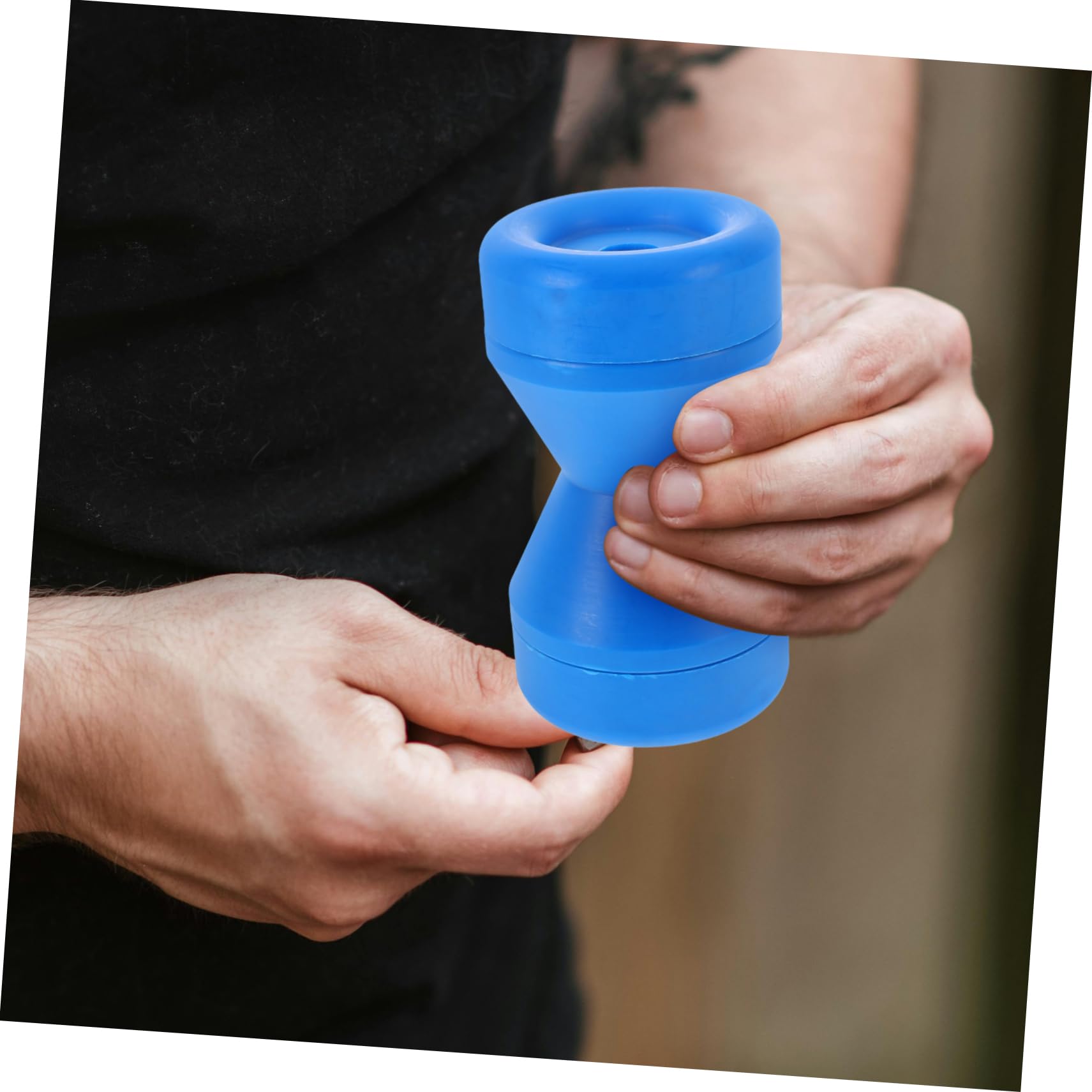 Sosoport Rullo di Prua per Rimorchio Barca e Yacht, Plastico Blu, Foro Interno 15mm, Resistente e Facile da Usare per Trasporto Marino