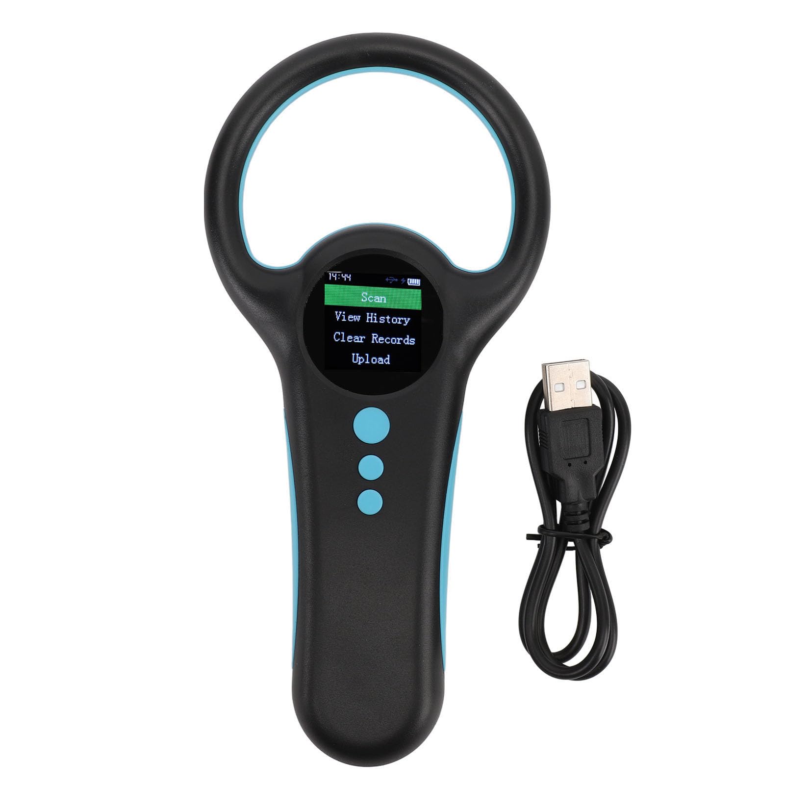 Lettore di microchip per animali domestici W91B Doppia frequenza 134,2kHz 125kHz Scanner portatile ricaricabile per etichette per animali Scanner portatile per identificazione di