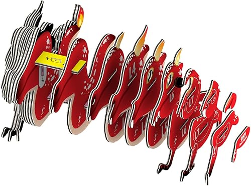 Miniatura 3 de Eugy Red Dragon 3D Puzzle, 24 Piece Eco-Friendly Educational Toy Puzzles for Boys, Girls & Kids Ages 6+