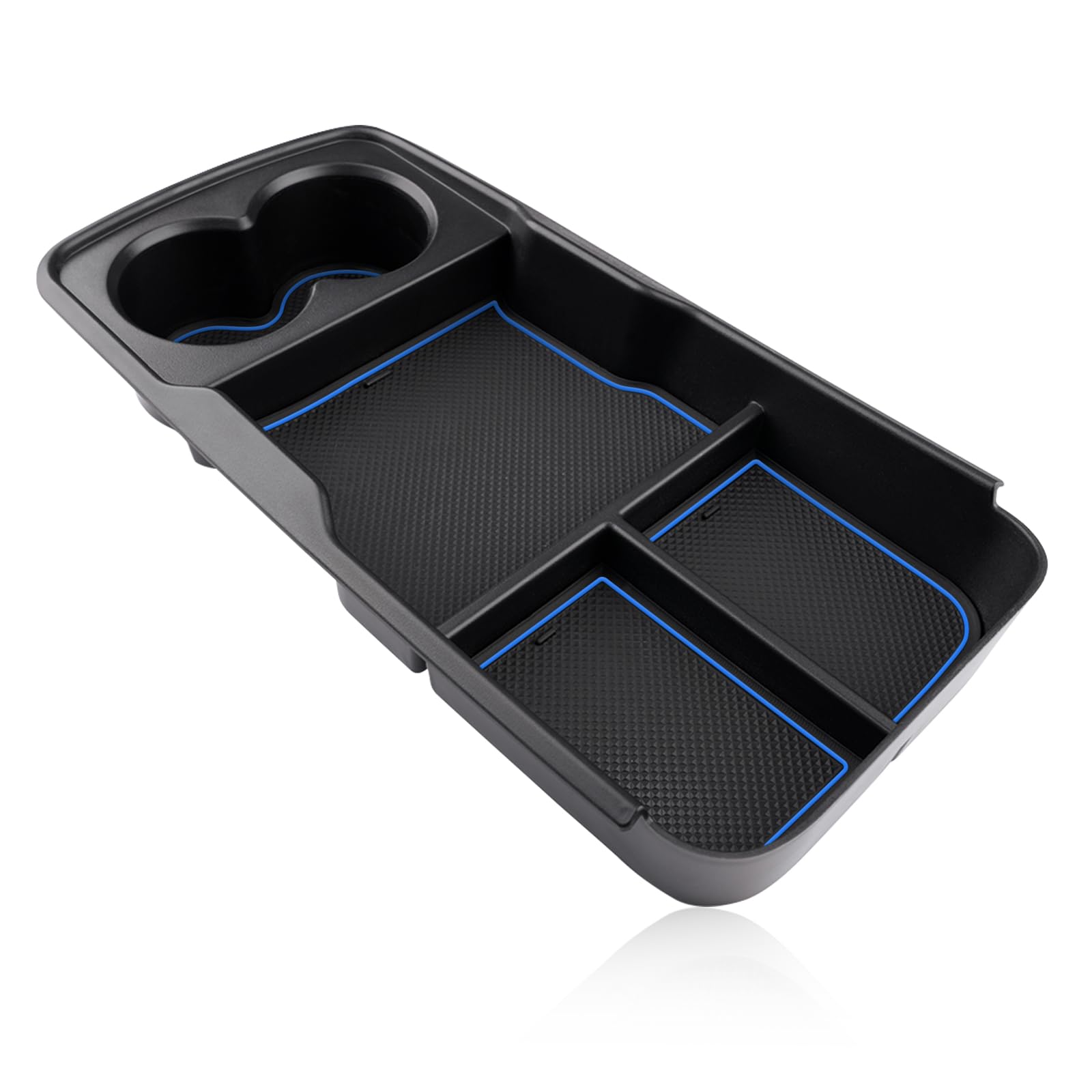 GAFAT Ki-a EV6 2021-2024 2025 Centre Console Storage Box, EV6 2023 Organiser Tray Glove Box Bottom Centre Console, Compatible with Kia EV6 Accessories (Blue)