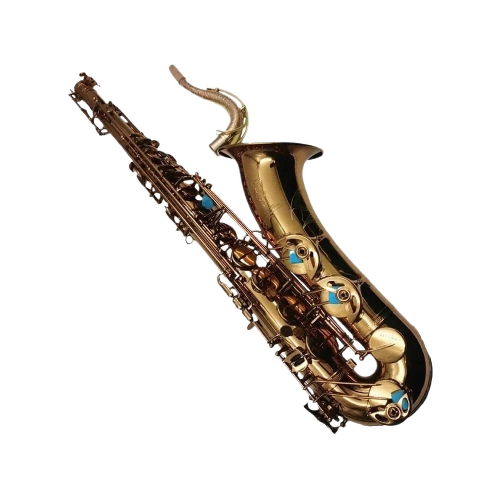 Saksofon Tenorowy Champagne Gold Style Z Trzema Podwójnymi Ramionami Saksofon